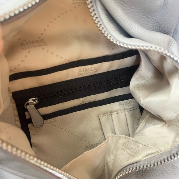 Aimee Kestenberg grey leather backpack main image 4